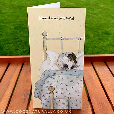 Business Trip Dog Lover Greetings Card